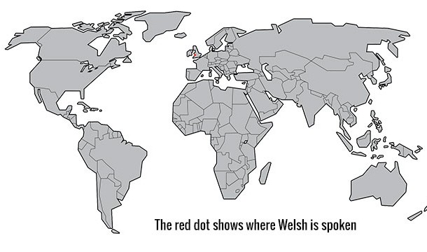 Welsh language map