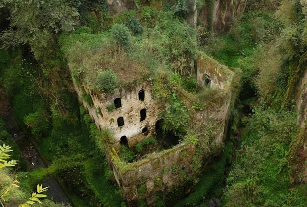 The abandoned Valley of the Mills in Naples, Italy