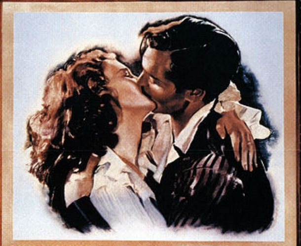 gone with the wind kiss