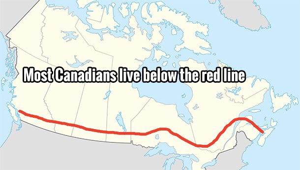 Canadian population density