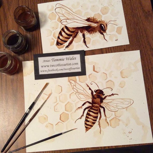 Bees-Coffee-Art