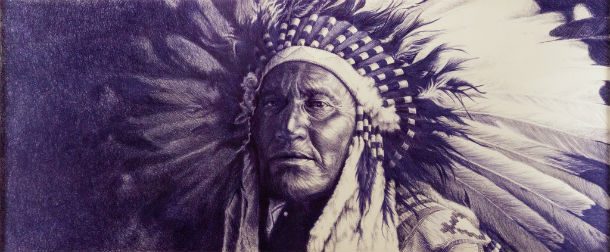 native american in ink