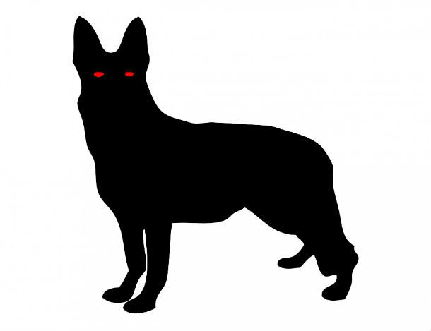 dog-german-shepherd-silhouette 1