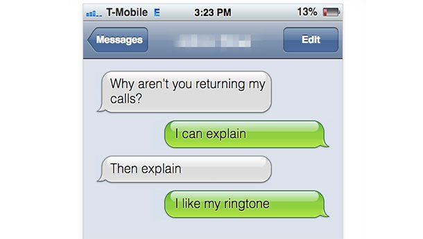 I like my ringtone text troll