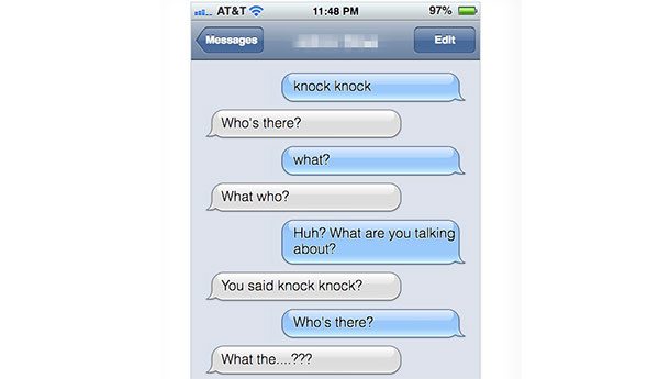 knock knock text troll