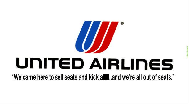 united airlines kick butt meme