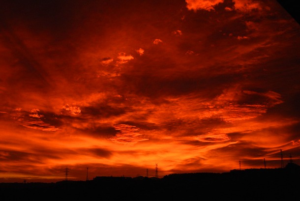 Red Heaven Sky Sunset