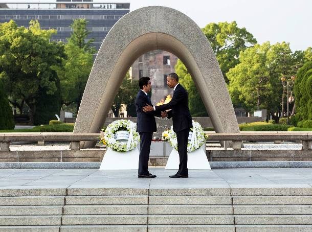 Barack Obama visiting Hiroshima