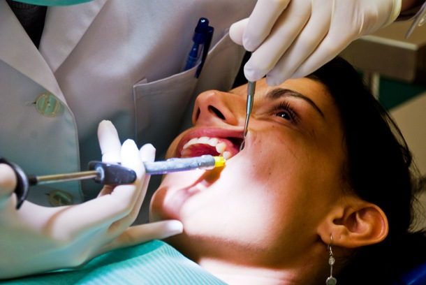 woman at dentist