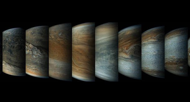 Sequence of Juno's approach on Jupiter