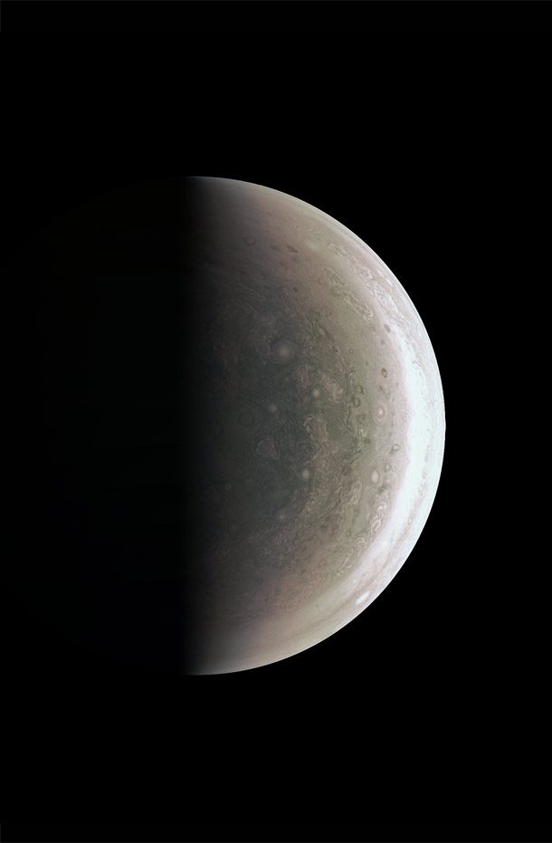 View of Jupiter from it's south pole