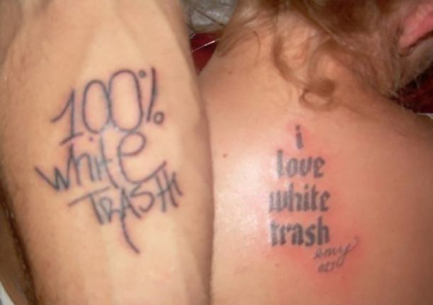 white trash tattoo