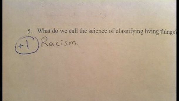 What do you call the science of classifying living things? Racism