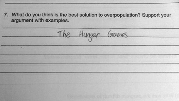 What is the best way to deal with overpopulation? The Hunger Games