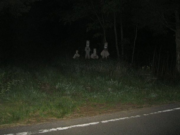 creepy figures dark