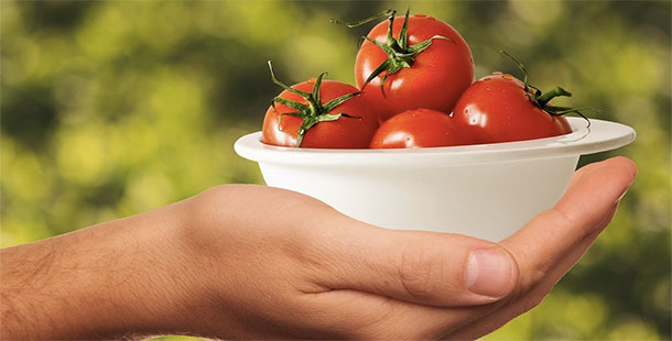 A hand holding a bowl of tomatoes, foods that can kill you