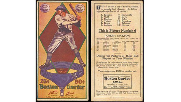 Joe Jackson, Baseball, 1914 Boston Garter