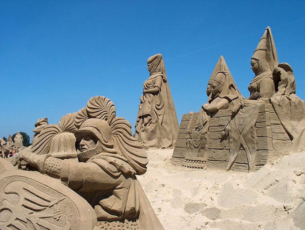 knight sandcastle