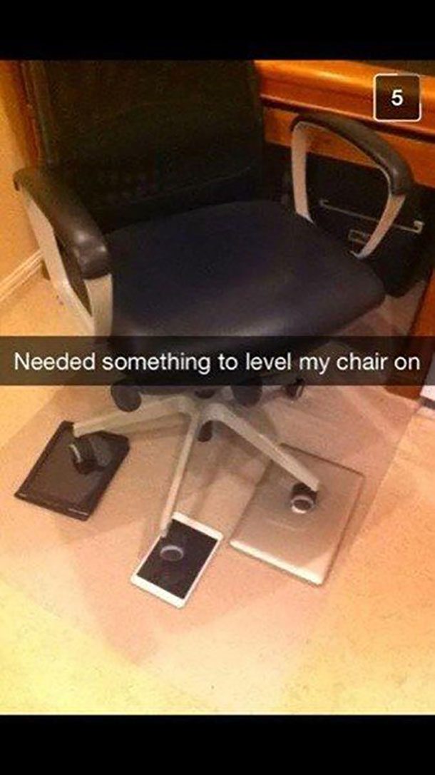 level out the chair