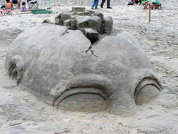 sandcastle skull