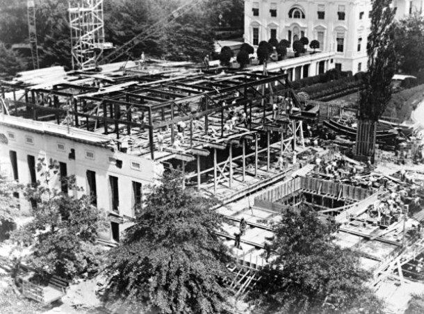 White House under construction
