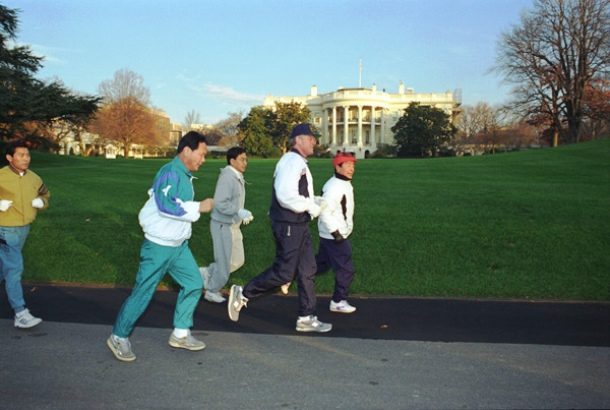 Bill Clinton jogging 