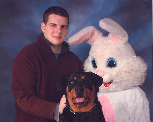 awkward bunny and dog