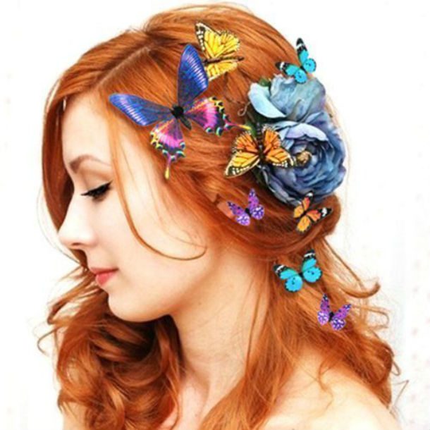 butterfly hairclips