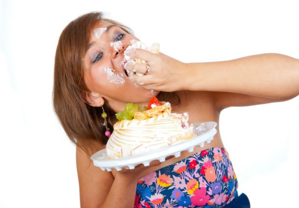eating whole cake