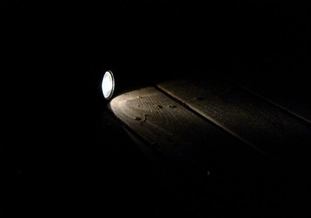 flashlight in dark
