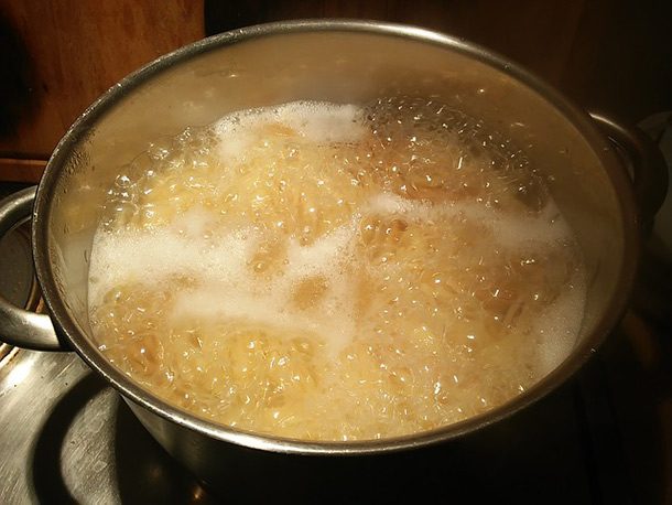 boiling water