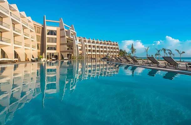 Ramada pool with hotel