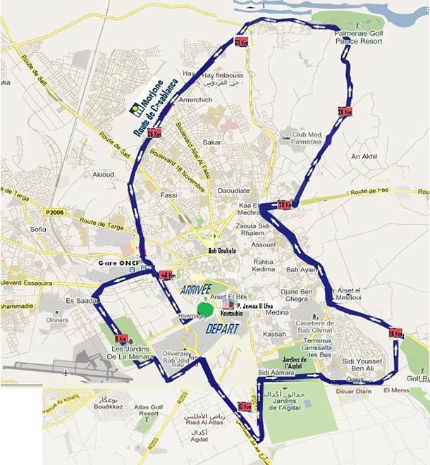 Marrakech_marathon_route