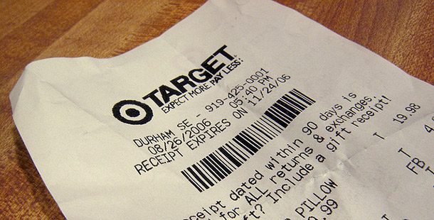 target receipt