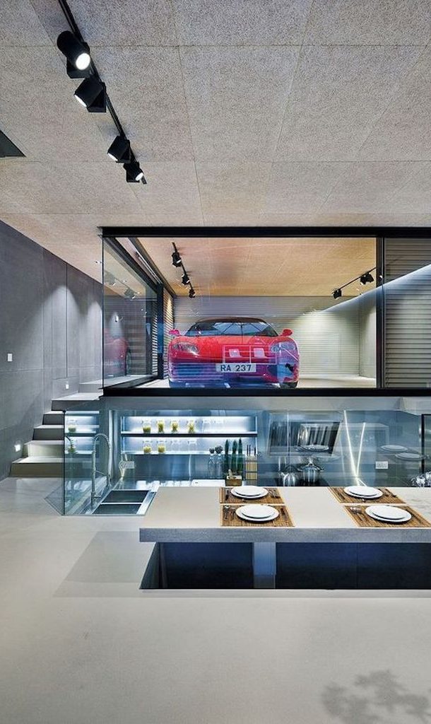 Car in the kitchen