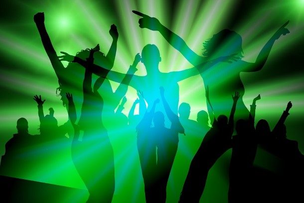 Girl Dance Nightclub Silhouette Disco Party