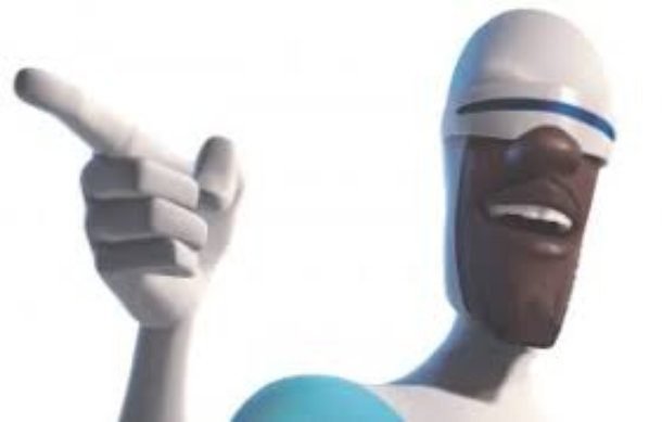 frozone pointing and smiling