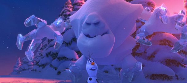 olaf and snow monster