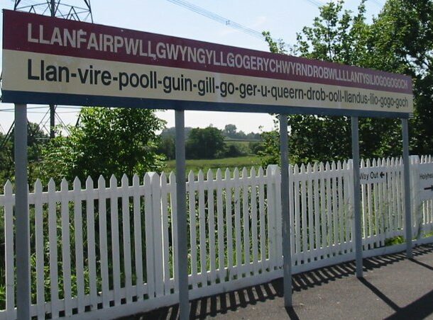 Train station with long name