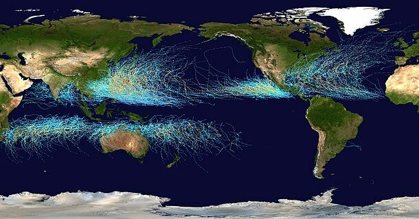 Global tropical cyclones