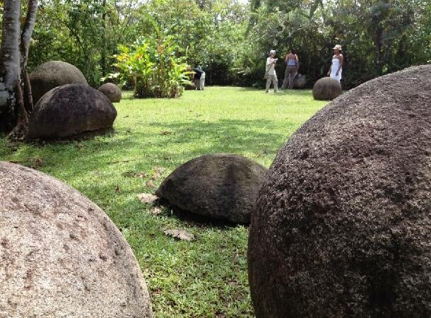 Stone spheres in Costa Rica.