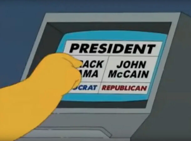 Simpsons Voting Machine Trouble