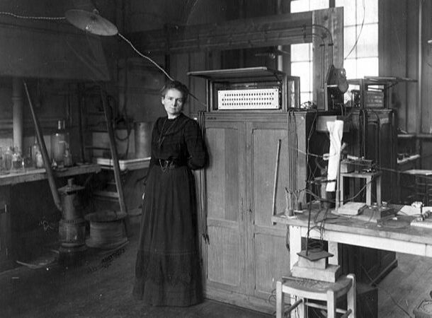 Marie Curie in her Paris Laboratory