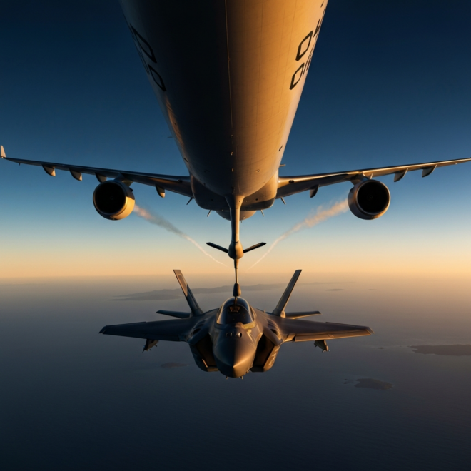 KC-46 Pegasus Tanker Tracks: Keeping F-35 Sorties Alive Acro